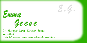 emma gecse business card